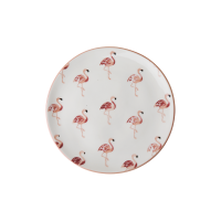 Ceramic Dessert Plate Flamingo Print By Rice DK